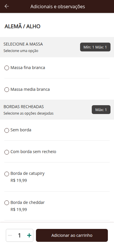 Adicionais do Mammas