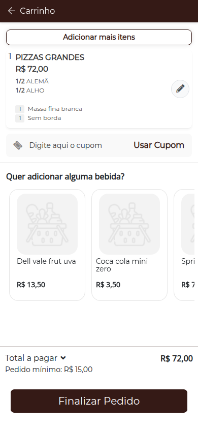 Carrinho do Mammas