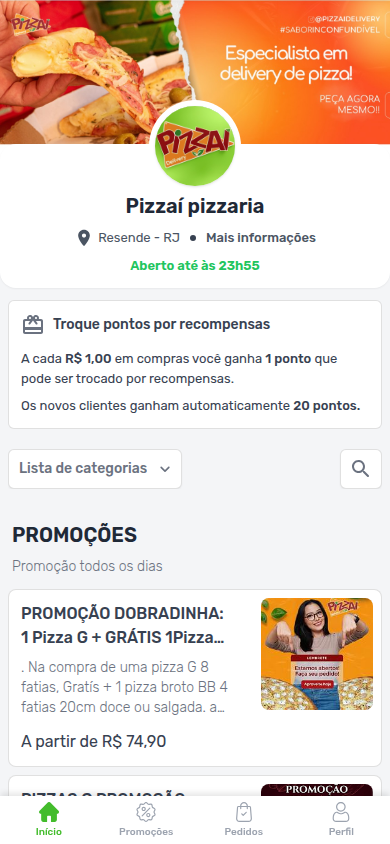 Entrada do Pizzaí