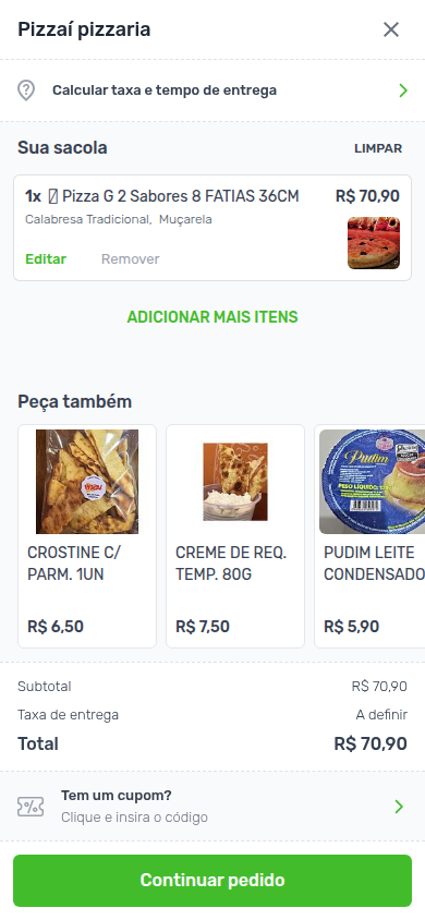 Sacola do Pizzaí